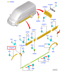 Арка колеса Ford ТЗ TR > 19 (переднее колесо, передняя часть, левая LH) 2309452/BK31V278L01BH5YZ9
