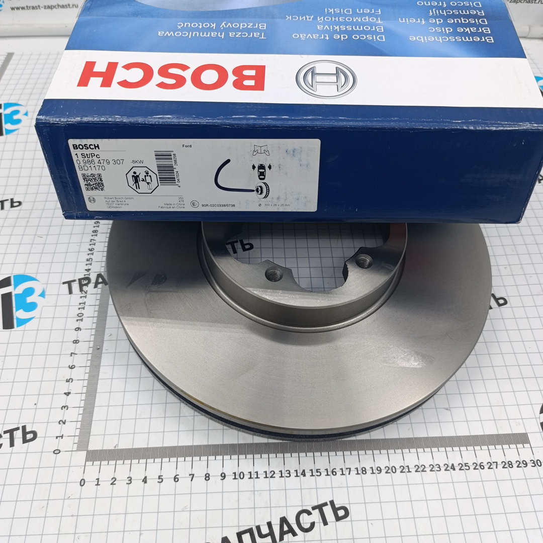 Диск тормозной передний Ford Transit Tr’06 (2.4 115 л.с) BOSCH EUROPE