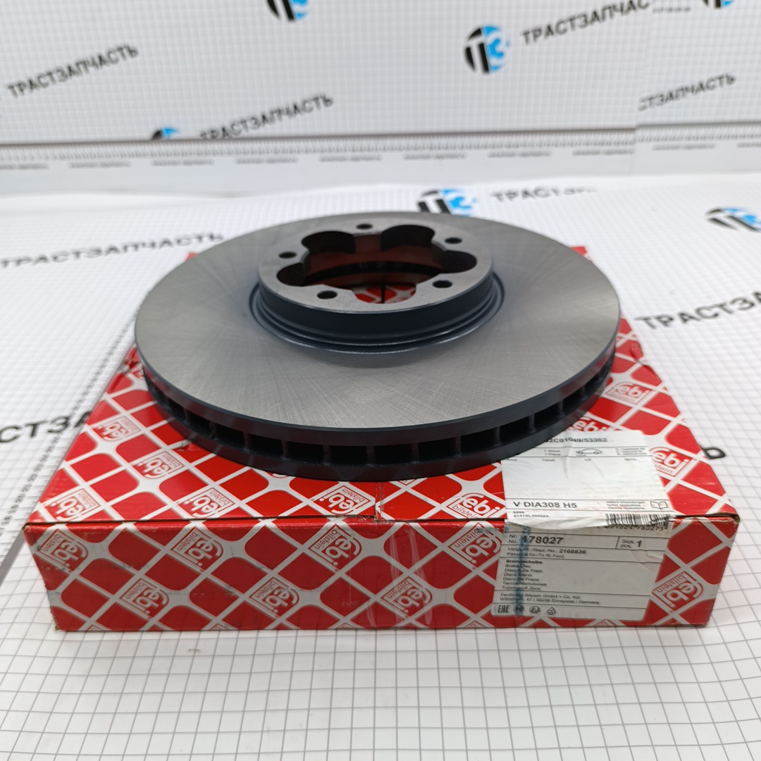 Диск тормозной передний Ford Transit Tr’14 (ПЕРЕД.привод / R16, D308mm) 2171541 FEBI BILSTEIN - Миниатюра товара 1