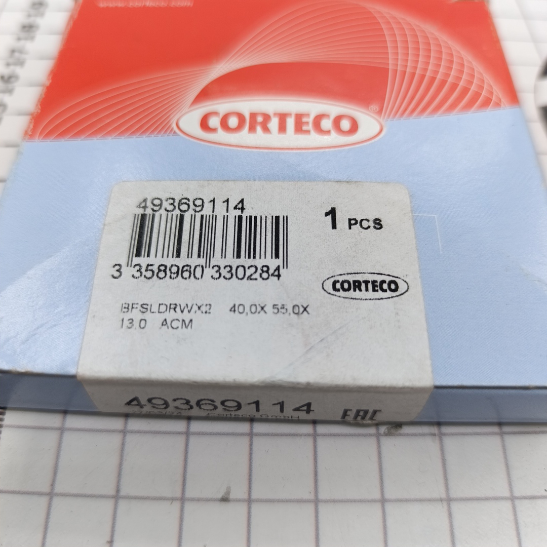 Сальник переднего привода КПП Ford ТЗ MT75 LH/RH 5 ст.КПП (40х55х12) 93ZT3K169A9C CORTECO - Миниатюра товара 2