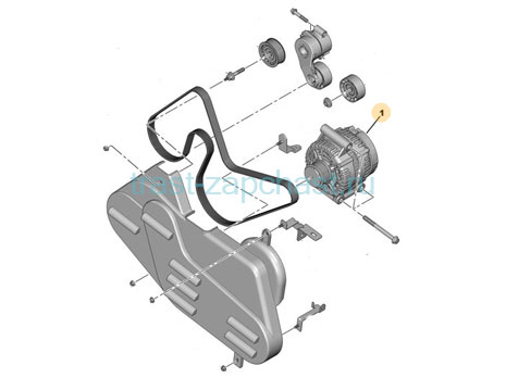 Генератор ЕВРО 4 Transit 2.4 115-140 л.с (шкив 7PK) 6C1T10300CD/1791837/2097255 OTOCAH - Миниатюра товара 5
