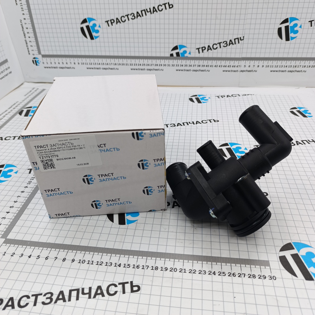 Термостат в сборе ЕВРО-5 FWD PSA TR > 11 PUMA BK2Q8A586AB/1731770/9678741380 ТЗ (ТрастЗапчасть)