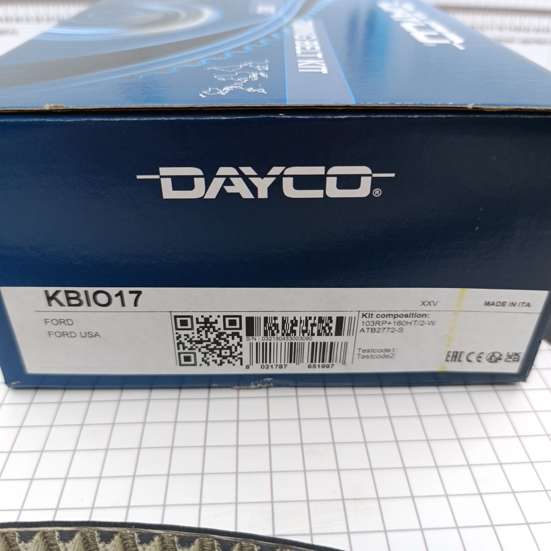 Комплект ГРМ Ford Custom 2.0 2012- (ремень+ролик) DAYCO EUROPE - Миниатюра товара 3