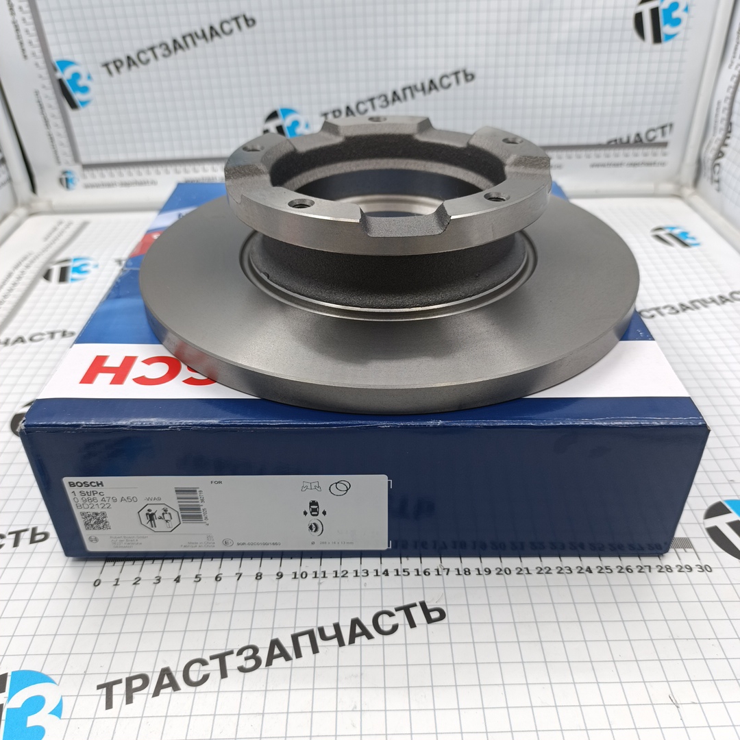 Диск тормозной задний Ford Transit Tr’14 (ПЕРЕД.ПРИВОД R15, Ø 288mm) 1764283/2013002 BOSCH