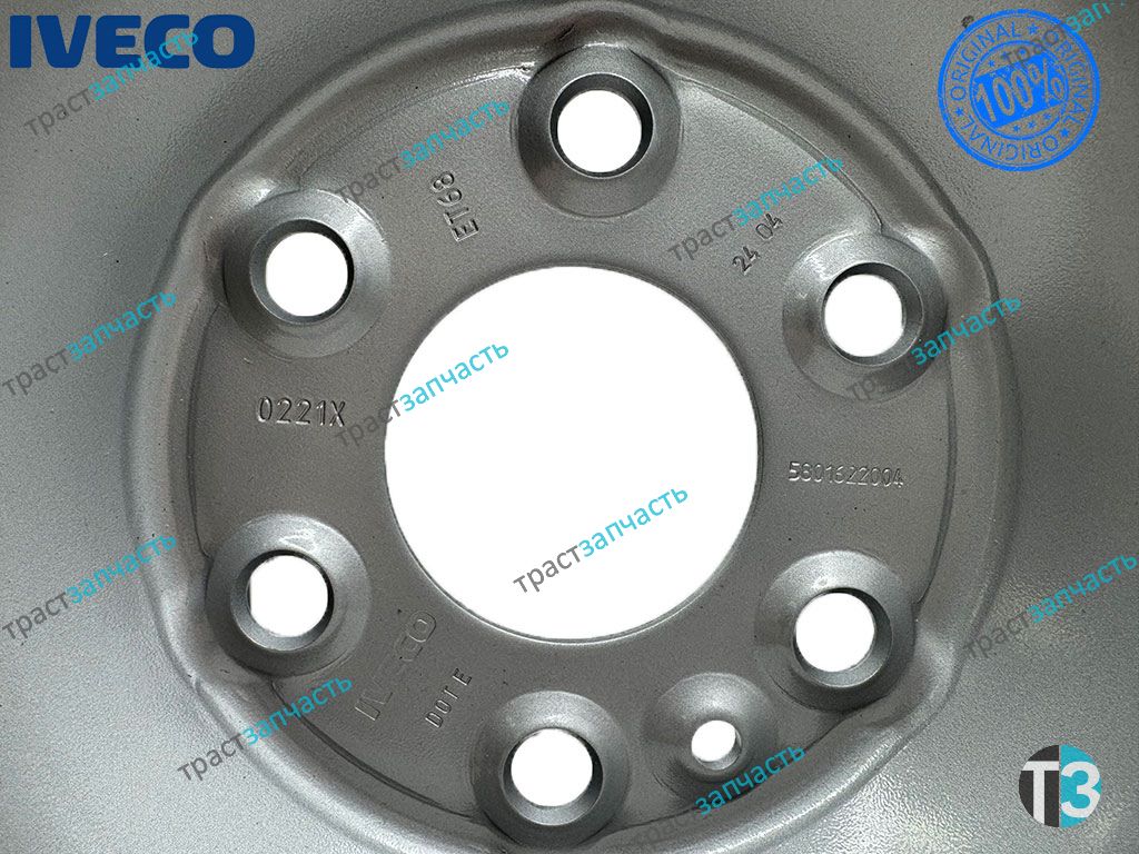 Диск колесный Iveco Daily 35S13 M.Y 2016 ORG IVECO - Миниатюра товара 2