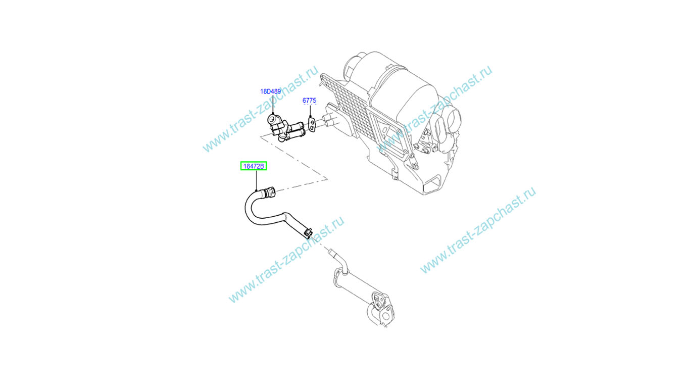Шланг печки Ford Transit 2.2 / зад.привод/ с 11-14г./ впускной/ 1750258/CC1118K579AC OTOCAH - Миниатюра товара 1