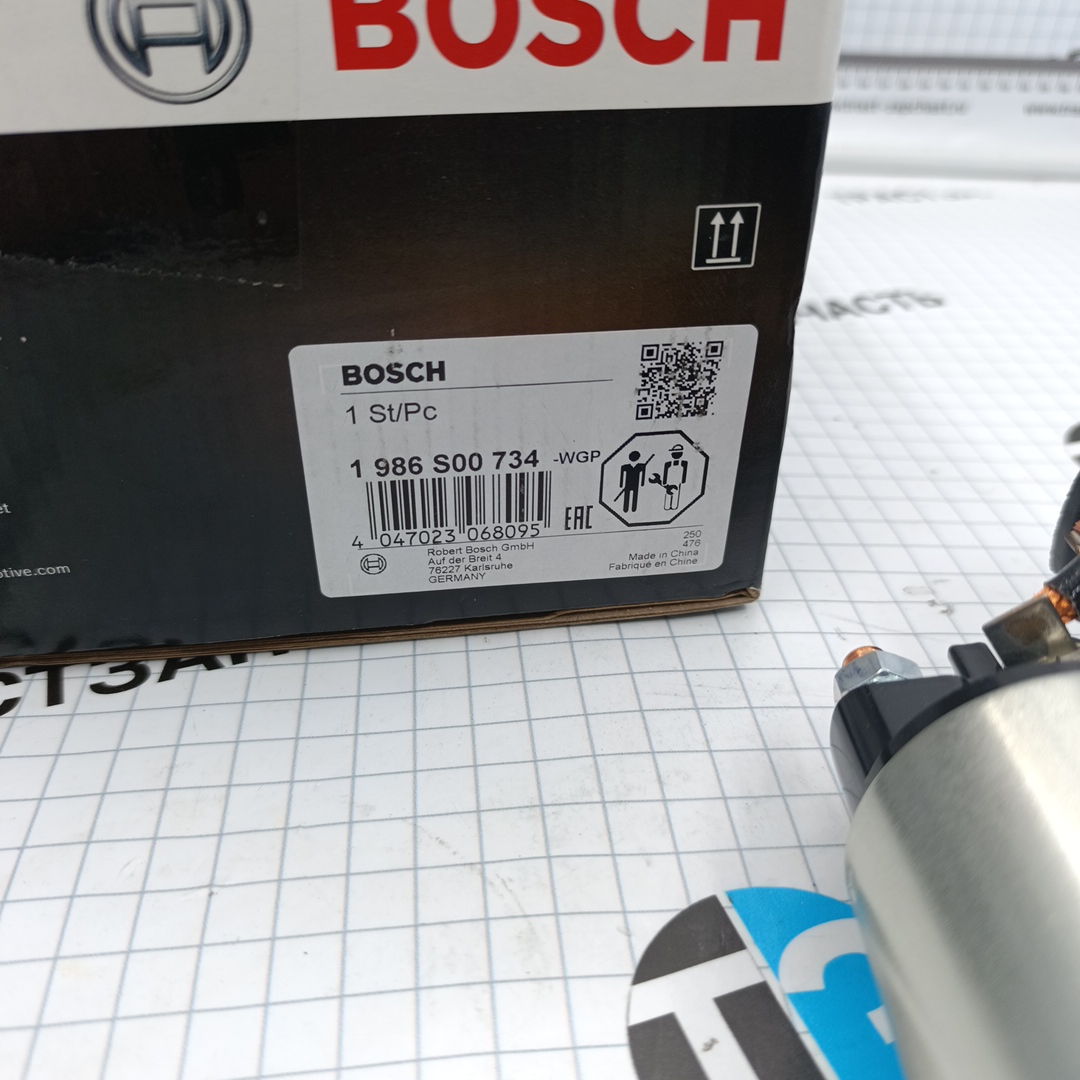 Стартер Fiat Ducato, Peugeot Boxer 3.0 1349920080/1614379980 (стар.номер 0001109302)  BOSCH EUROPE - Миниатюра товара 2