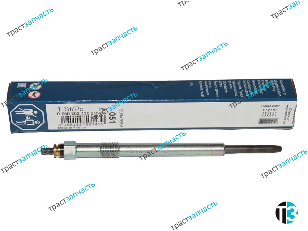 Свеча накаливания Eвро 4 2.2-2.4 Ford PSA 7C166M090AB/1569520/5960G2/1309471/1682248780 BOSCH EUROPE - Миниатюра товара 1