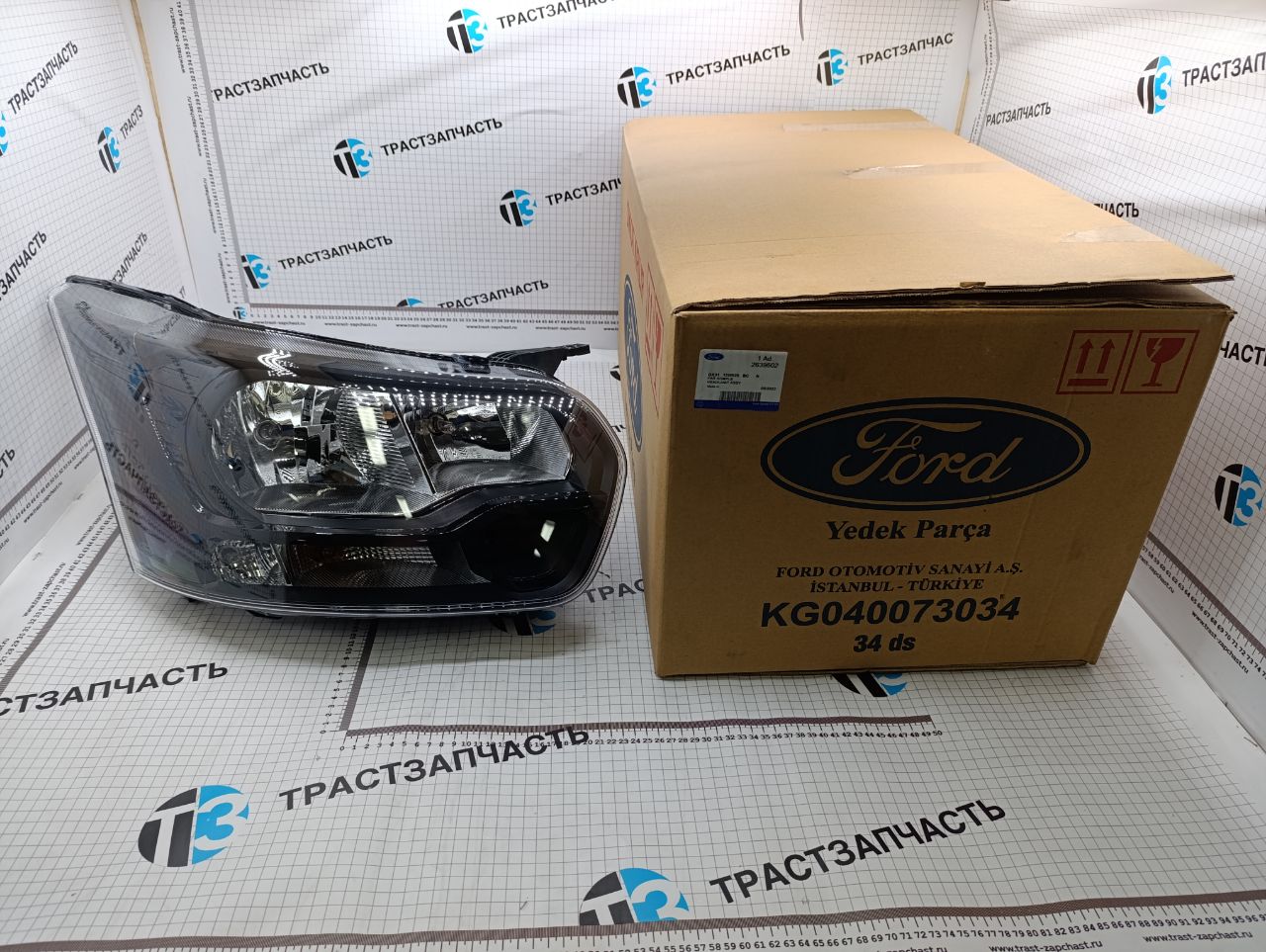 Фара Ford Transit TR > 16 ТЗ Черная рамка (ПАССАЖИР.сторона) FORD OTOCAH - Миниатюра товара 1