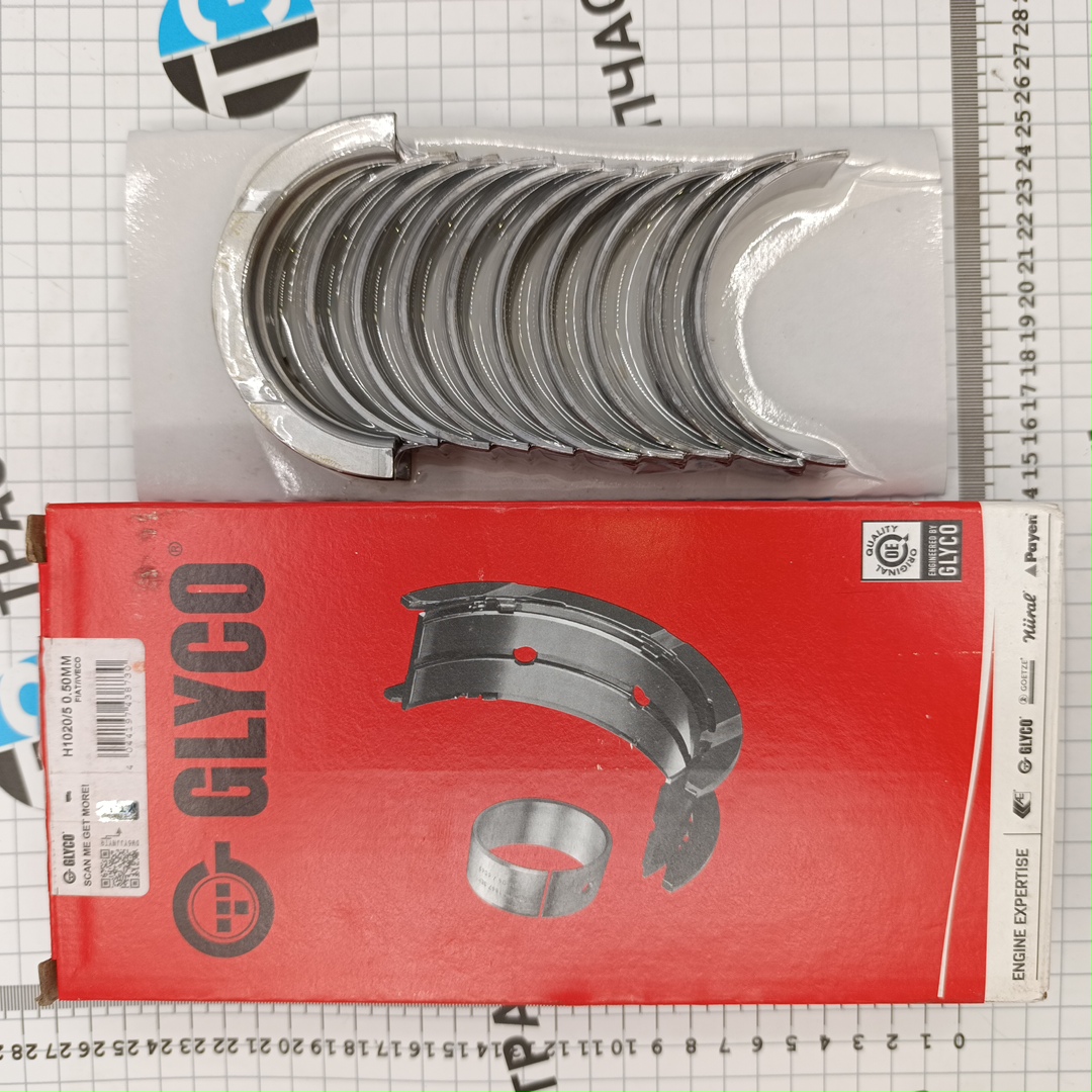 Вкладыши коренные 2.3  0.5  IVECO FIAT ком-т на двигатель евро 3-4 500054806/2996476 GLYCO - Миниатюра товара 1