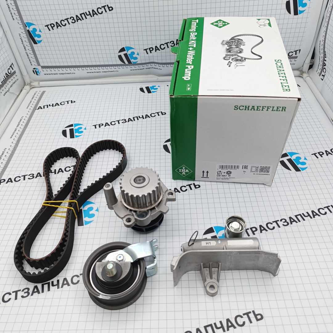 Комплект (ГРМ+Помпа) VW AUDI A3 (96-13),A4 (94-08) SKODA Octavia (97-) (1.8) INA - Миниатюра товара 1