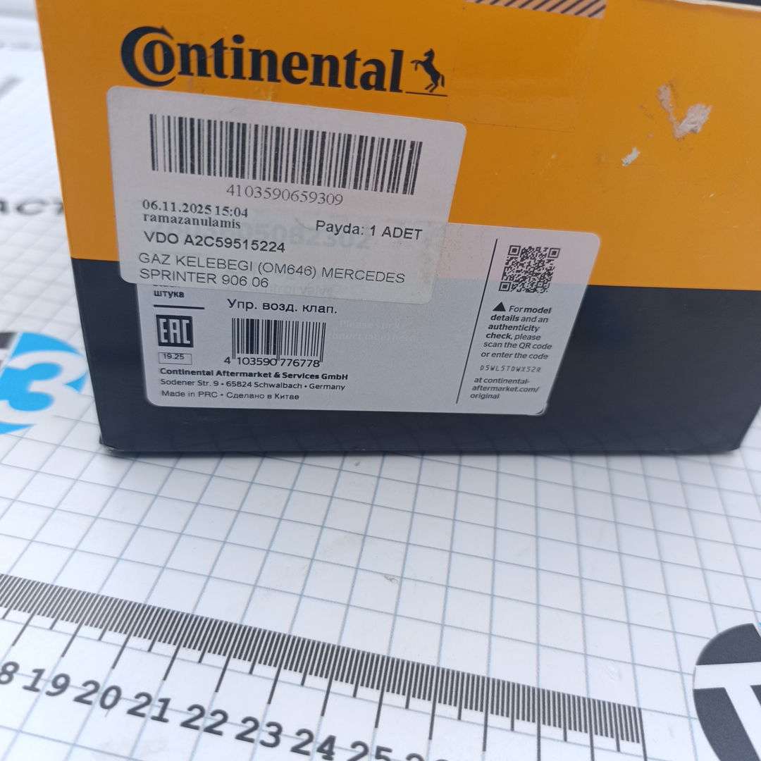 Дросельная заслонка Mercedes Sprinter OM646 A6460901270/А6460901970 VDO/CONTINENTAL - Миниатюра товара 4
