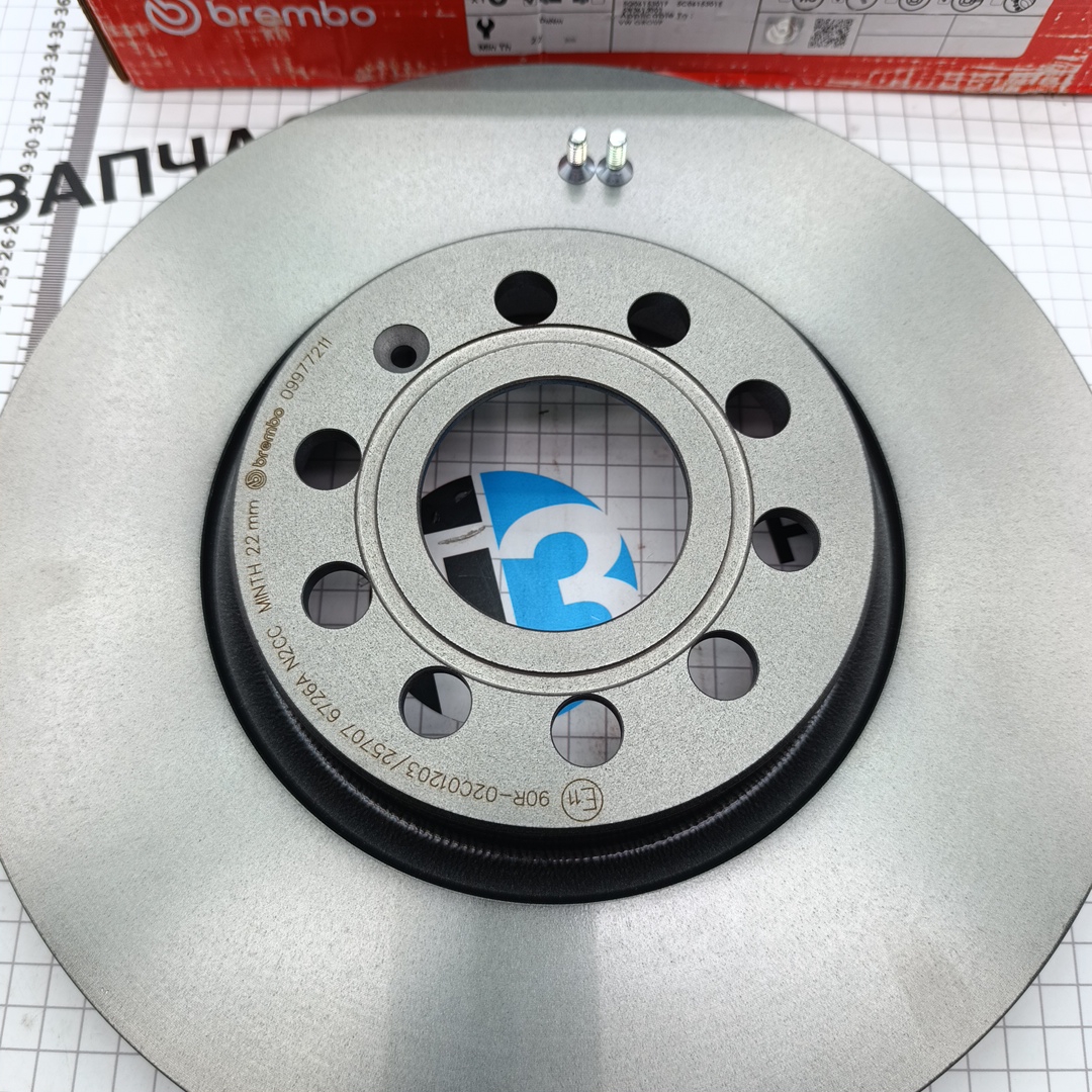 Диск тормозной передний VAG Audi, Seat, Skoda, VW 5Q0615301F/JZW698302CN BREMBO - Миниатюра товара 2