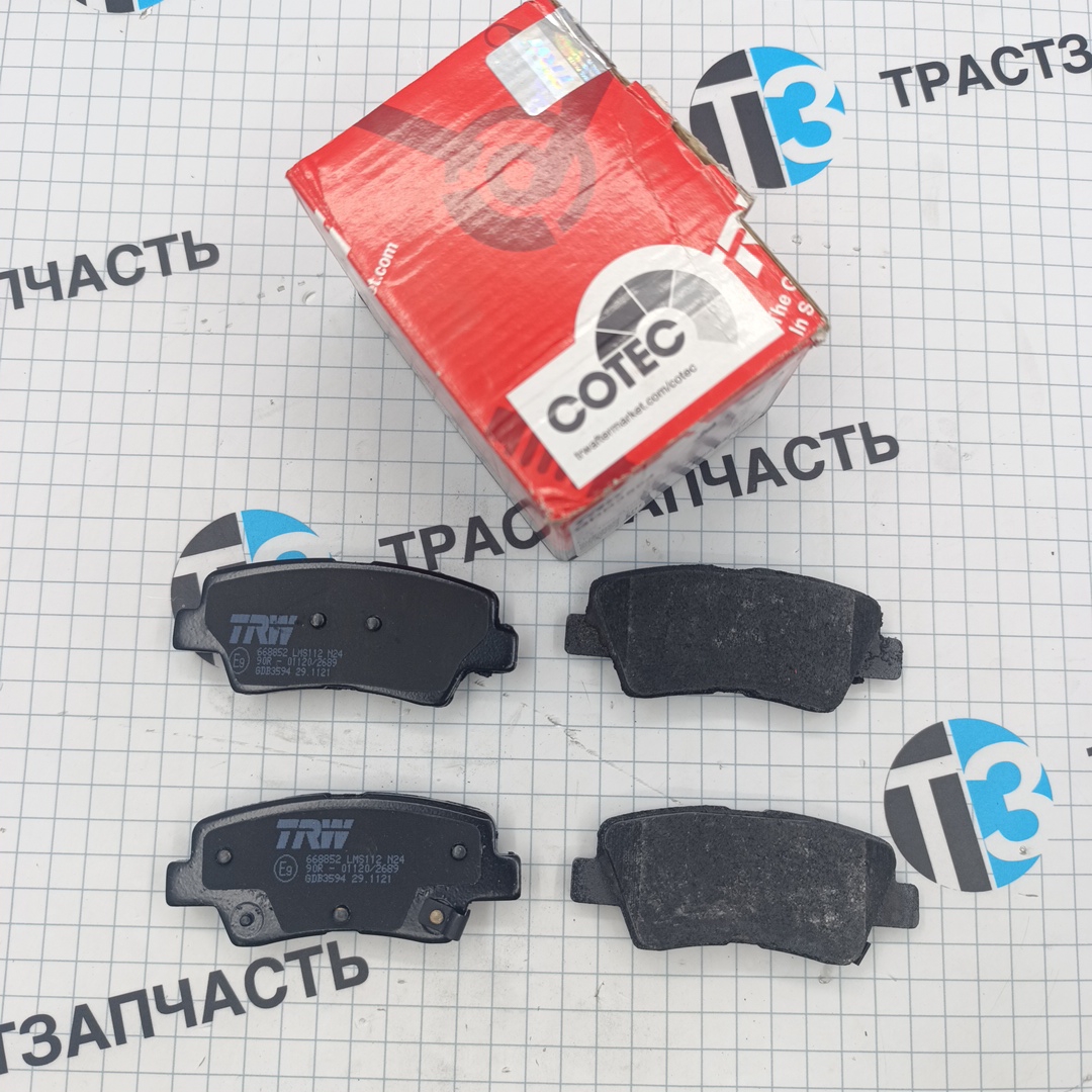 Тормозные колодки задние SsangYong ACTYON II, SPORTS I-II, KORANDO, KIA CARENS IV TRW EUROPE - Миниатюра товара 1