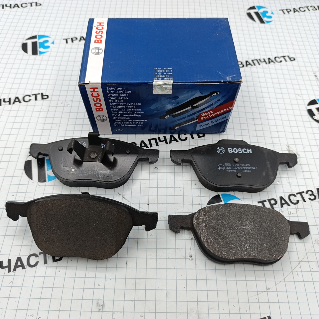 Тормозные колодки передние Ford Focus/C-Max 03-> MAZDA 3 03-> VOLVO S40 I-II 03-> BOSCH EUROPE - Миниатюра товара 1