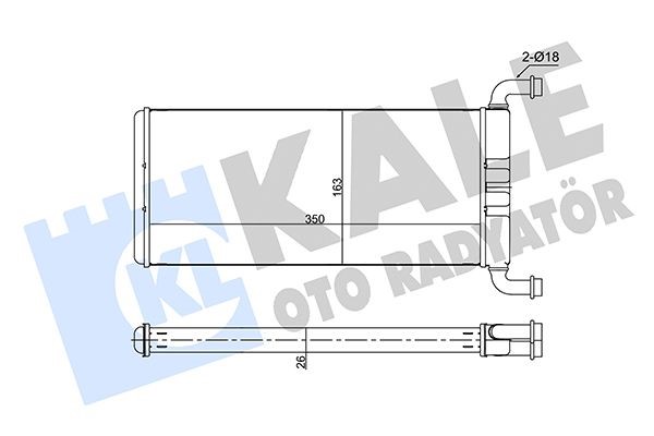 Радиатор печки Volkswagen Crafter 2.0-2.5 (до 2016г.), Mercedes Sprinter 906 KALE - Миниатюра товара 2