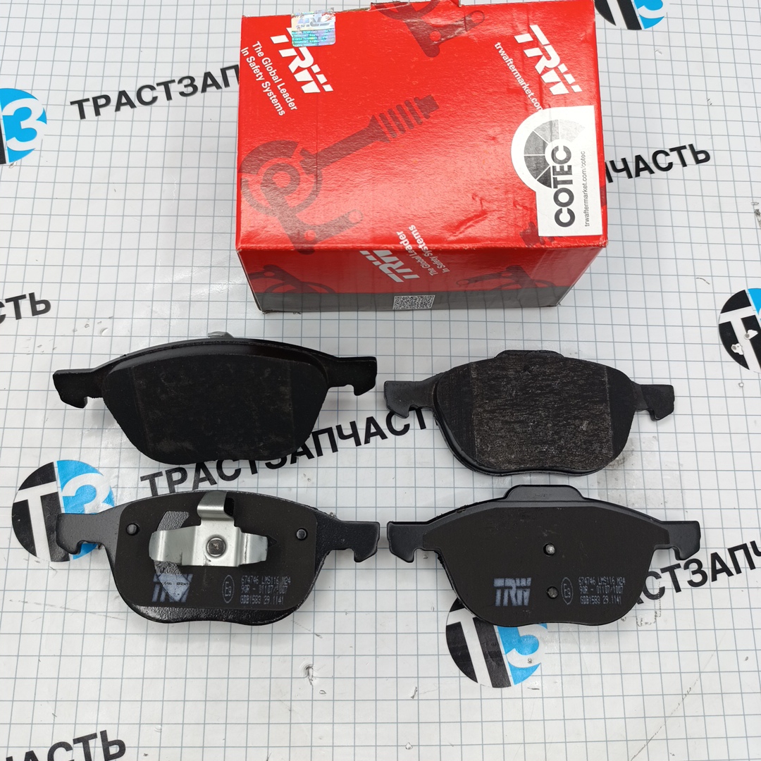 Тормозные колодки передние Ford Focus/C-Max 03-> MAZDA 3 03-> VOLVO S40 I-II 03-> TRW EUROPE - Миниатюра товара 1