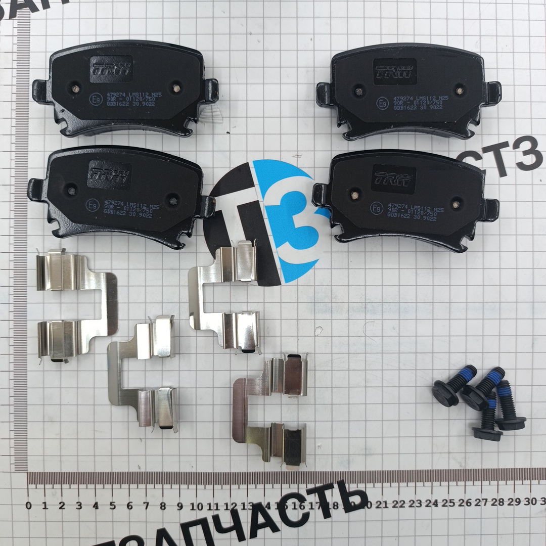Тормозные колодки задние VAG VW Caddy III 04-/Peugeot 308 07-/Citroen C4 04- TRW EUROPE - Миниатюра товара 2