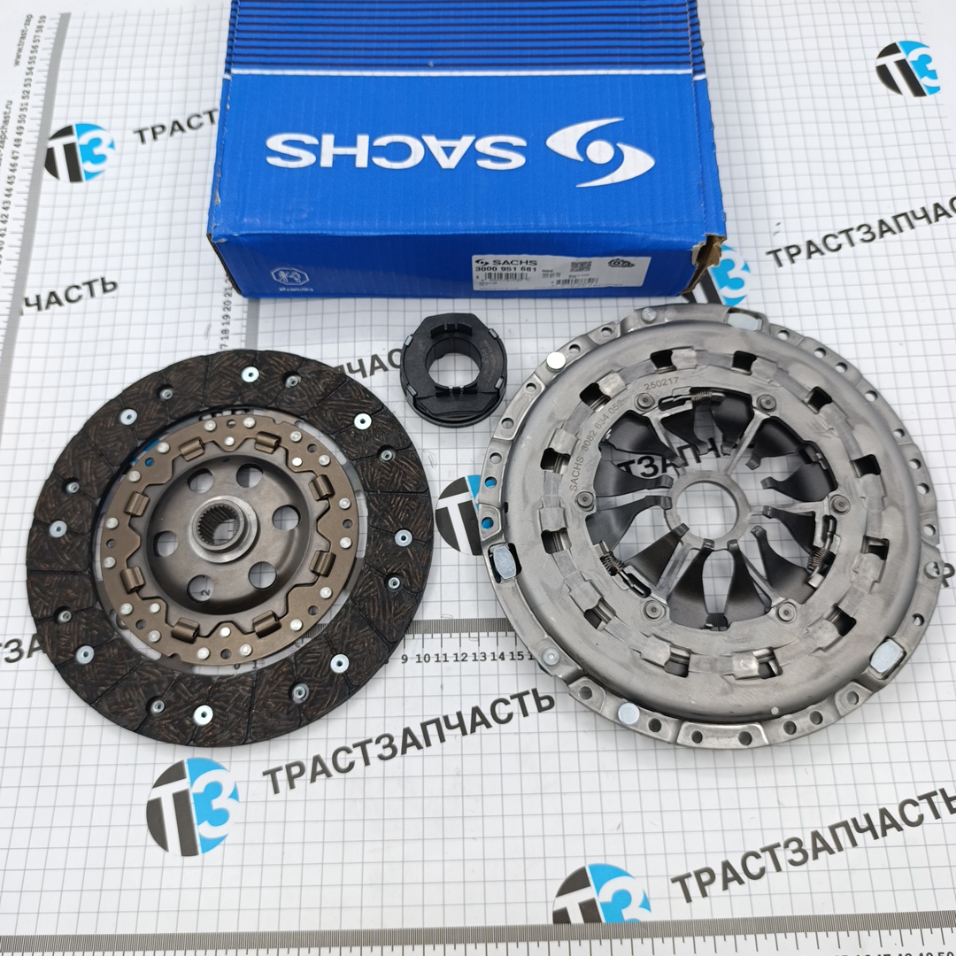 Сцепление Volkswagen Transporter/Multivan T5 1.9-2.0 ( 230mm,c 03 -09г,(корзина+диск+рцс) SACHS - Миниатюра товара 1