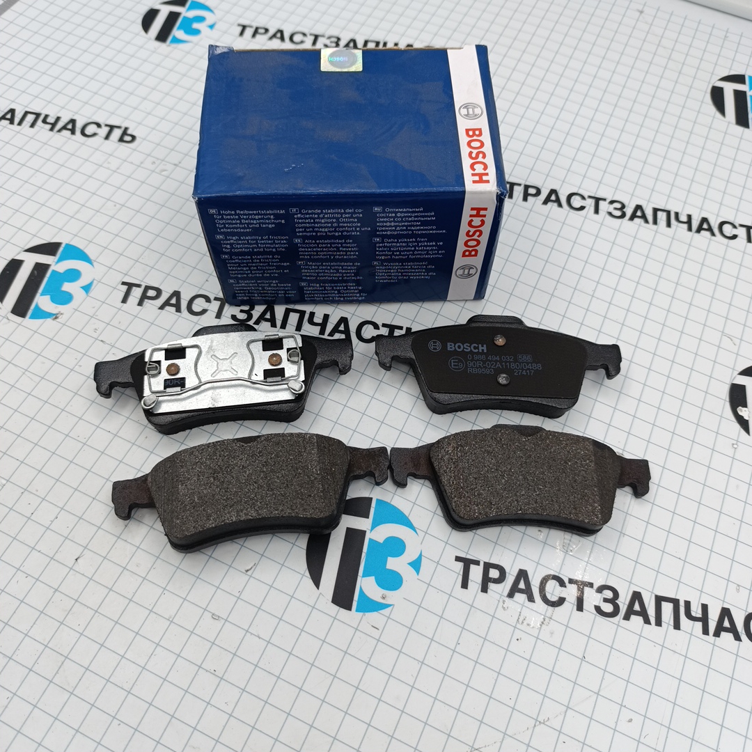 Тормозные колодки задние Ford Connect, Focus, C-max/Mazda/Peugeot/Citroen BOSCH - Миниатюра товара 1