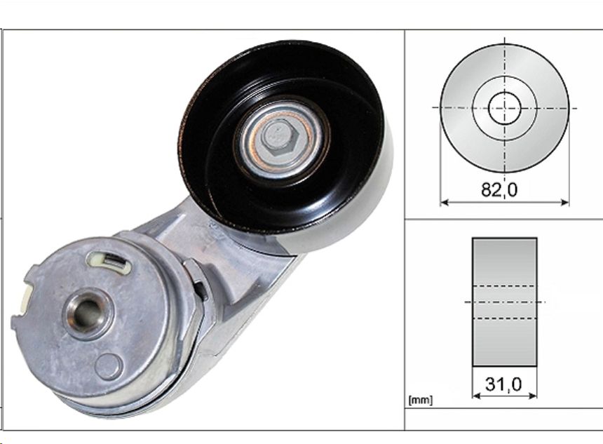 Ролик генератора Opel Astra, Chevrolet Captiva 2.0T-2.4 (натяжной) (c 2010-2017г.) INA EUROPE - Миниатюра товара 4