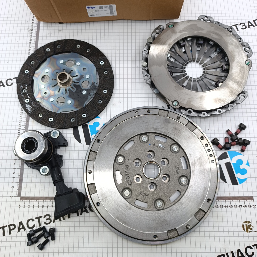 Сцепление PSA 1.6 HDi (DV6C) ПОЛНЫЙ КОМПЛЕКТ двухмасс. маховик + гидр. выжимной 837394/588301 OPAR - Миниатюра товара 2