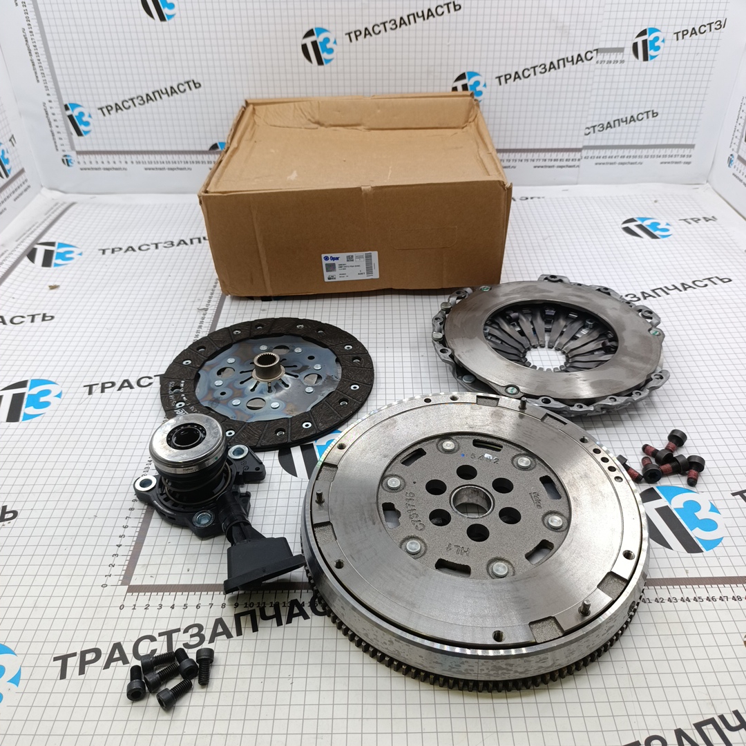 Сцепление PSA 1.6 HDi (DV6C) ПОЛНЫЙ КОМПЛЕКТ двухмасс. маховик + гидр. выжимной 837394/588301 OPAR - Миниатюра товара 1