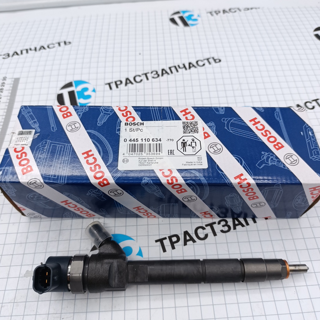 Форсунка топливная RENAULT Master III 2.3 0445110375/166091245R/166095586R BOSCH EUROPE - Миниатюра товара 1