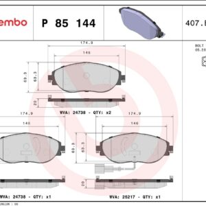 Тормозные колодки передние VAG Volkswagen Tiguan,Skoda Superb III,Audi Q3 II 180 л.с,