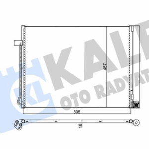 Радиатор кондиционера BMW X5 (E70, F15) X6 (E71/E72/F16) 64509239992/64536972553 KALE