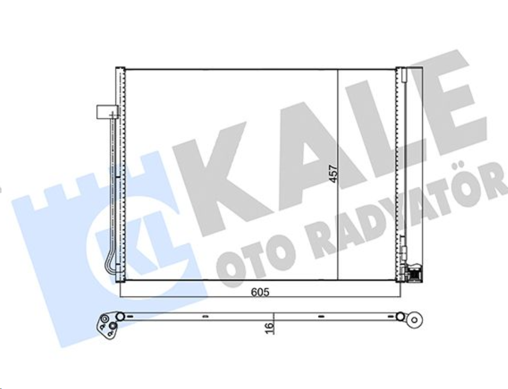 Радиатор кондиционера BMW X5 (E70, F15) X6 (E71/E72/F16) 64509239992/64536972553 KALE