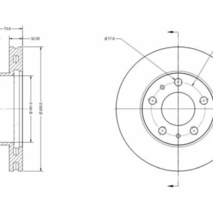 Диск тормозной передний  (вент) Peugeot Boxer3-Fiat Ducato3 (R16 D300mm)