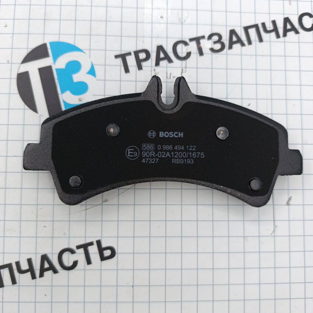 Тормозные колодки задние MB Sprinter 906 >06, VW Crafter >06 BOSCH EUROPE - Миниатюра товара 2