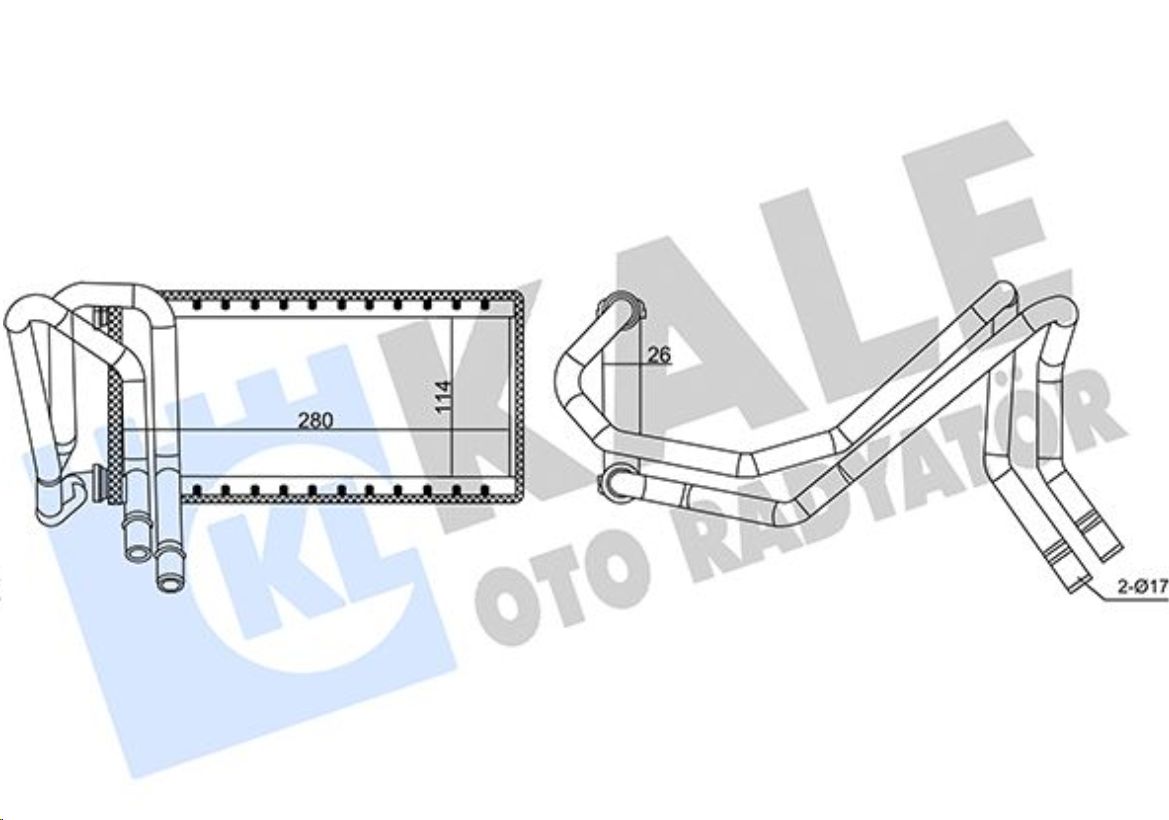 Радиатор печки Land Rover Discovery III (L319) | LR3, Range Rover Sport I (L320) LR017030 KALE - Миниатюра товара 4