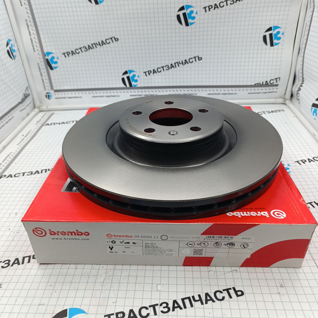 Диск тормозной передний VAG Audi A4(B9), A5(F53), Q5(FYB/FYG) 8W0615301AB BREMBO - Миниатюра товара 2
