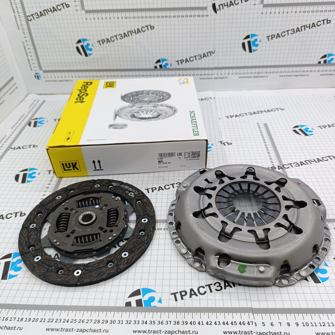 Сцепление Ford Focus II 1.4-1.6 16V / Volvo C30, S40 1.6 (220mm, корзина+диск) LUK EUROPE - Миниатюра товара 1