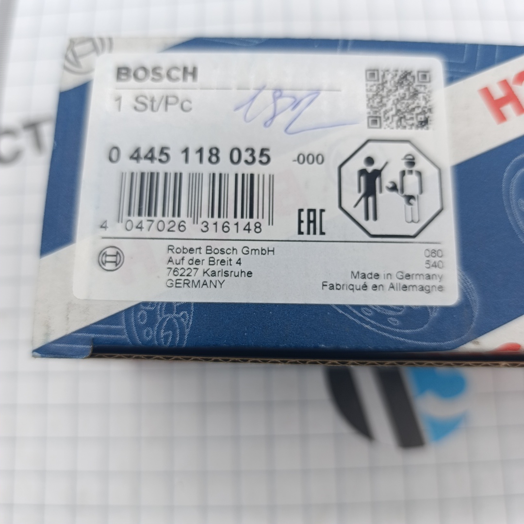 Форсунка топливная BMW N57 (стар.номер 0445118001)  (BOSCH EUROPE) - Миниатюра товара 3