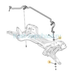 Втулка стабилизатора передняя Peugeot 250 509316 Sampart