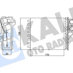 Радиатор печки Lada Largus, Renault Logan (KALE OTO RADYATOR)