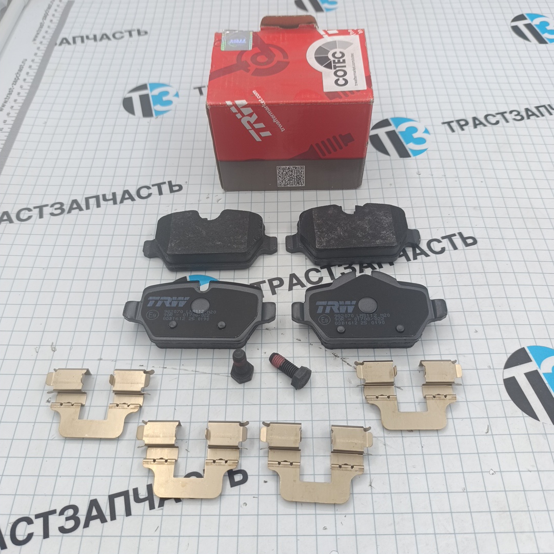 Тормозные колодки задние BMW 1(E81,E87), 3(E90) ( 34216788183 ) TRW - Миниатюра товара 1