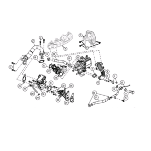 Прокладка клапана EGR Dongfeng K33 2.3D (на схеме №26) 1207142FD2300 (ORIGINAL DONGFENG)