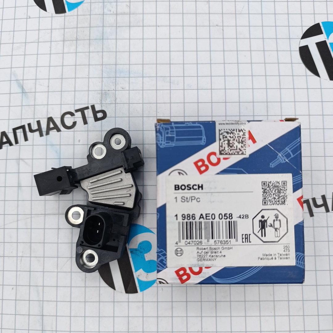 Щетка генератора евро 5 (Реле-регулятор) F00M346165/1986AE0058 BOSCH EUROPE - Миниатюра товара 1