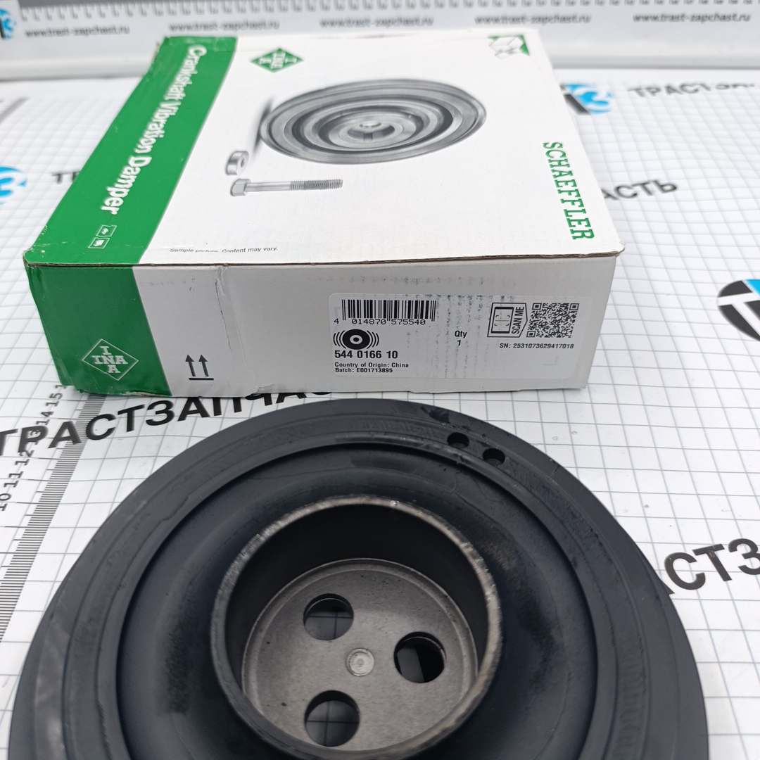 Шкив коленвала Ford Transit, Peugeot Boxer (перед.привод) Демпферный 1731716/9806722380 INA - Миниатюра товара 2